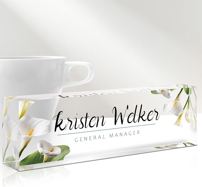 Desk Name Plate Personalized, Custom Name Plates by Gowelly
