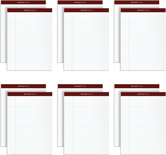 TOPS Legal Pads, 12 Pack, Premium Docket Gold Note Pad Bulk Pack, 50 Legal by TOPSProducts