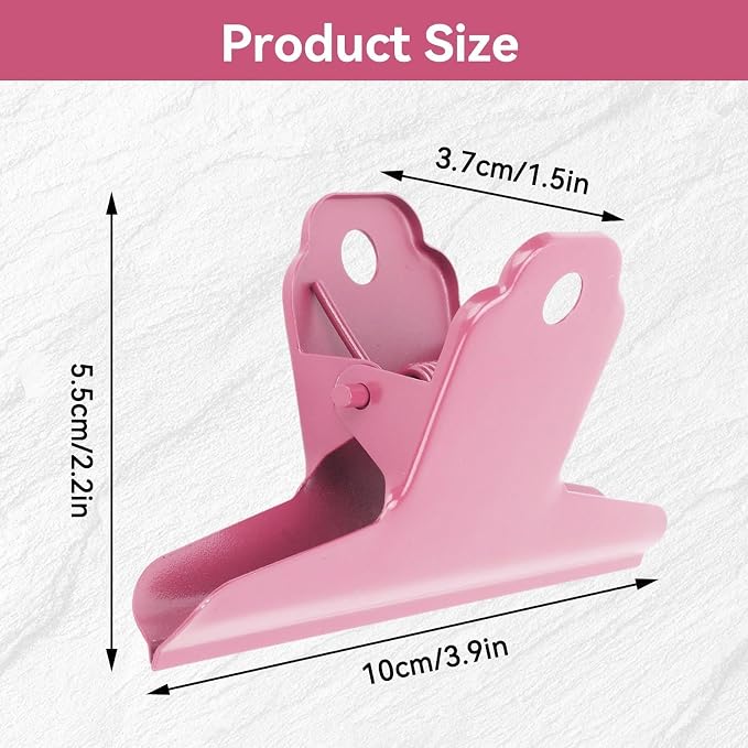 2PCS Large Bull Paper Clips, Bulldog Clips Long Thickened Metal Binder Paper - Image 2