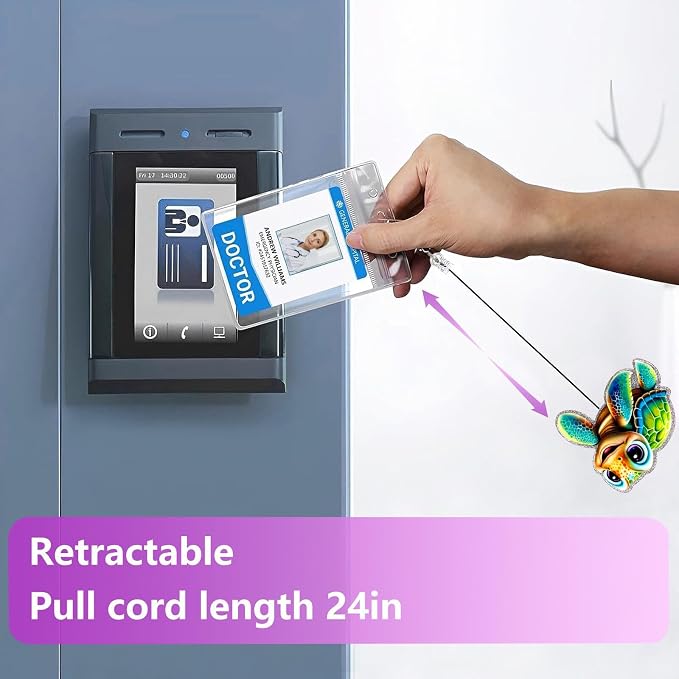 Cute Sea Turtle Badge Reel Holder Retractable - Image 5