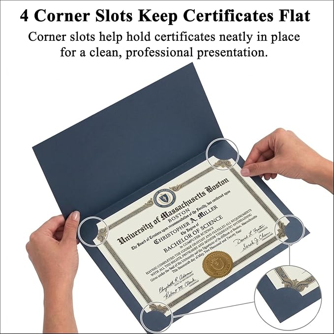 Certificate Holders 8.5 x 11, 30 Pack Extra Thick Diploma Covers, School Awards - Image 4