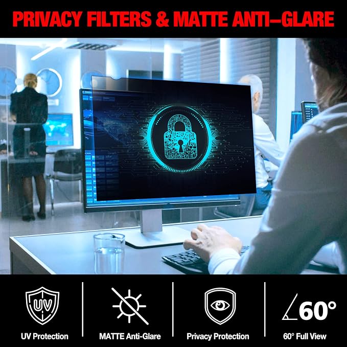 Computer Privacy Screen Filter for 21.5 Inch 16:9 Widescreen Monitor, - Image 8