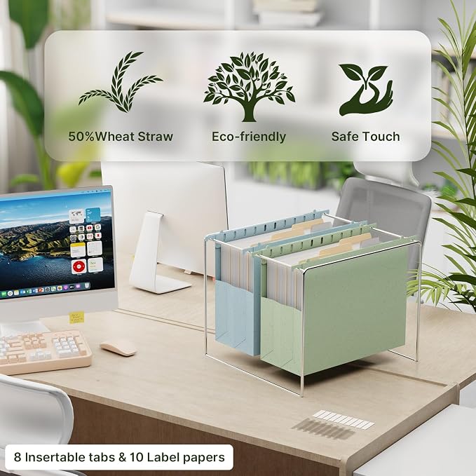 XINGIA Plastic Hanging File Folders Letter Size, 6 Pack Expandable File Folders - Image 6