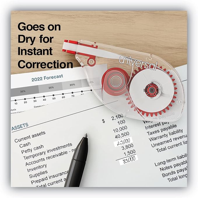 Universal 75610 Side-Application Correction Tape, 0.2-inch x 393-inch - Image 3