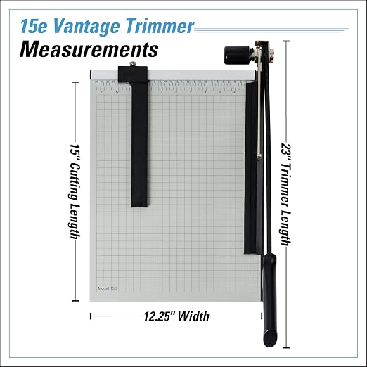 Dahle 15e Vantage Paper Trimmer, 15 Sheet, Automatic Clamp, Adjustable Guide - Image 6