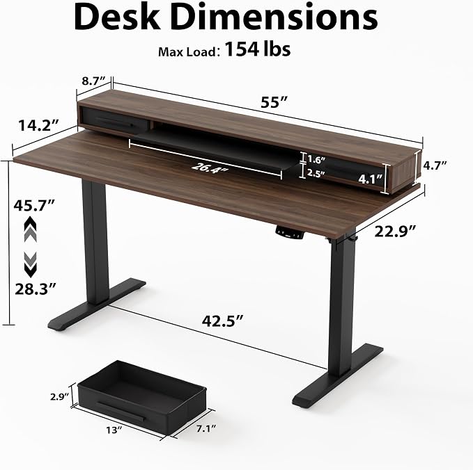 Agilestic 55 Inch Electric Standing Desk - Image 3