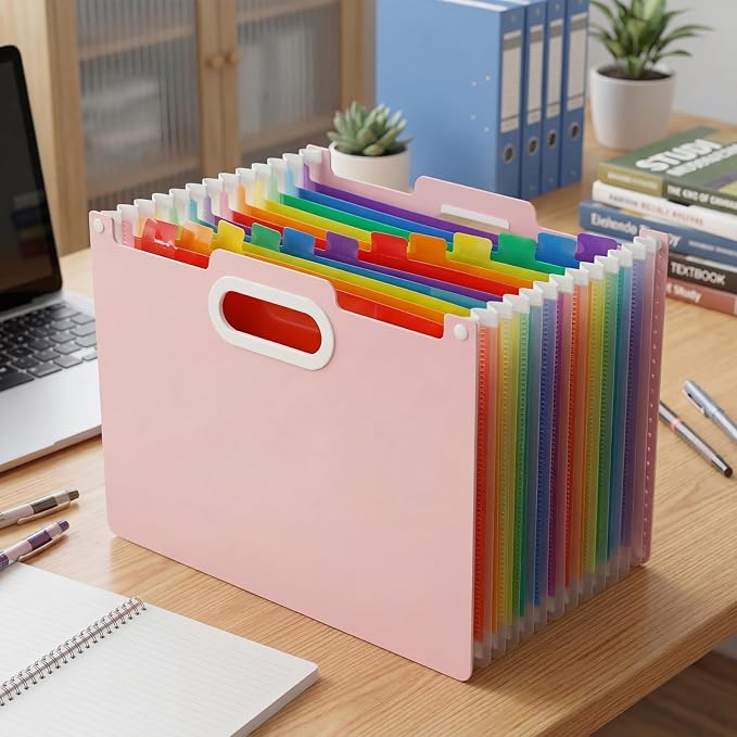 Comix Expanding File Folder, 13 Pockets Accordion File Organizer, Letter/A4 - Image 5