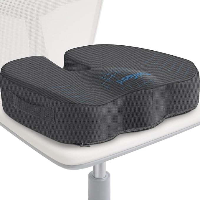 TushGuard Seat Cushion for Office Chair Memory Foam Non-Slip Cushion Back by TushGuardSeatCushonsPillows