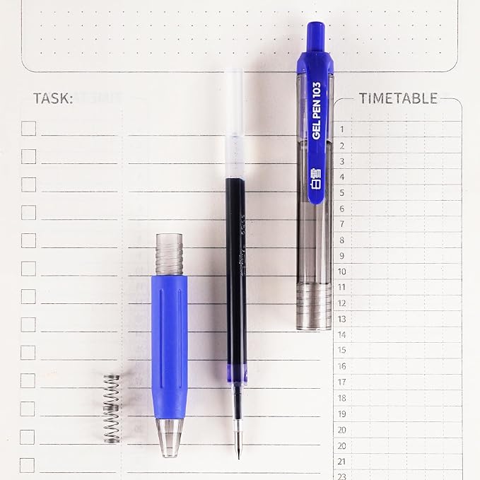 EYEYE G-103 Gel Pen 0.7mm, 5 Black 5 Blue, Medium Point Pens | Retractable - Image 4