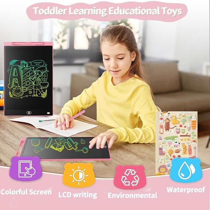 Genialba LCD Writing Tablet 8.5-Inch Colorful Doodle Board, Toddler Learning - Image 3