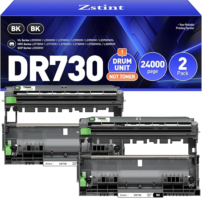 DR730 Drum Unit (Not Toner) 2-Pack Replacement for Brother DR-730 Imaging Drum Compatible MFC-L2710DW MFC-L2750DW HL-L2350DW HL-L2370DW HL-L2395DW HL-L2390DW DCP-L2550DW MFC-L2690DW HL-L2325DW Printer-DeskLoop Office