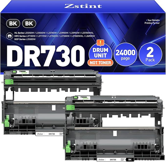 DR730 Drum Unit (Not Toner) 2-Pack Replacement for Brother DR-730 Imaging Drum Compatible MFC-L2710DW MFC-L2750DW HL-L2350DW HL-L2370DW HL-L2395DW HL-L2390DW DCP-L2550DW MFC-L2690DW HL-L2325DW Printer-DeskLoop Office
