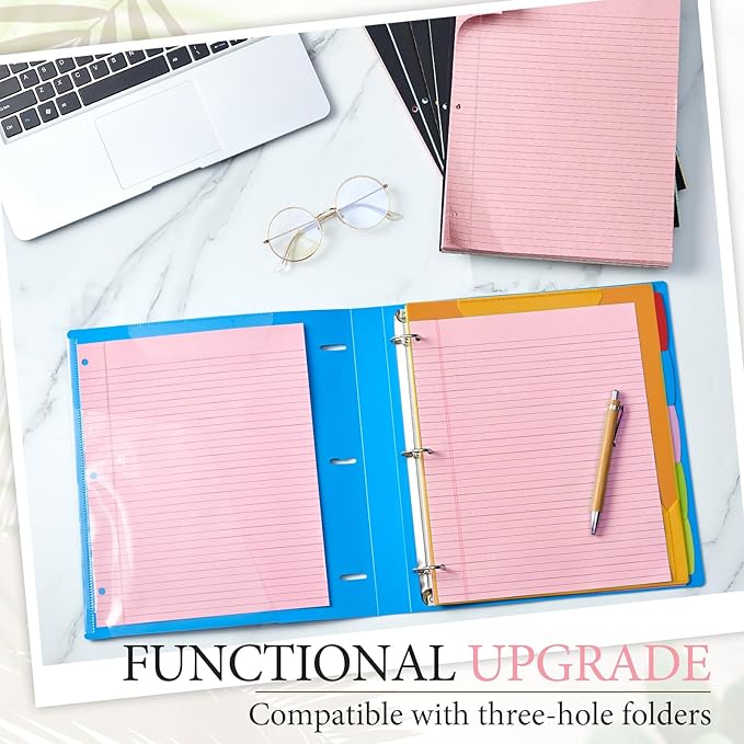 3 Packs 8.5" x 11" Top Spiral Notebook with 3 Hole Punched Legal Pads College Ruled Notepad 50 Sheets Hard Cardboard Paper Wirebound Notepad for Office School Business (Pink)-DeskLoop Office