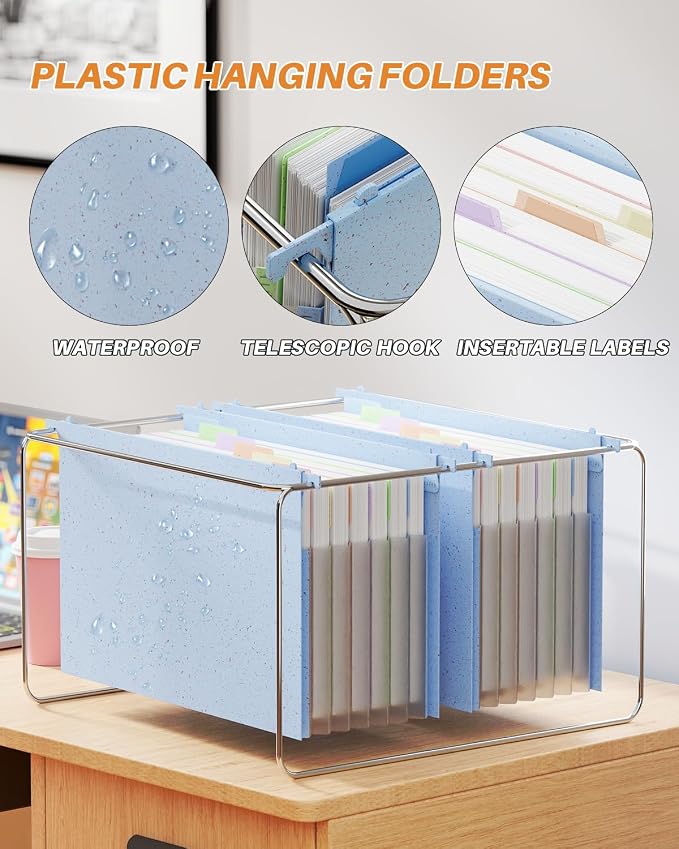 Ansook Legal Size Hanging File Folders, 1.2" Expandable 7 Accordion Pockets - Image 6