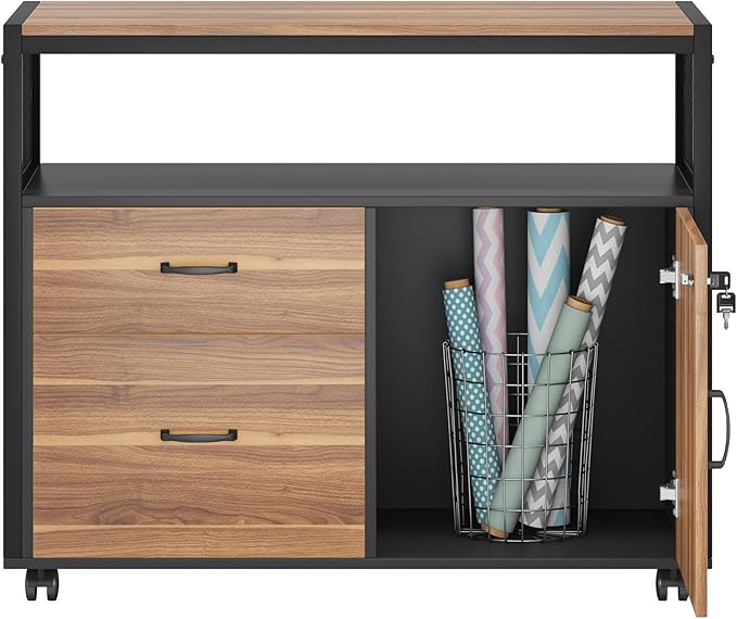 Tribesigns 63" Executive Desk with Reversible File Cabinet, Large L-Shaped Office Desk with Drawers, Business Furniture Workstation for Home Office-DeskLoop Office