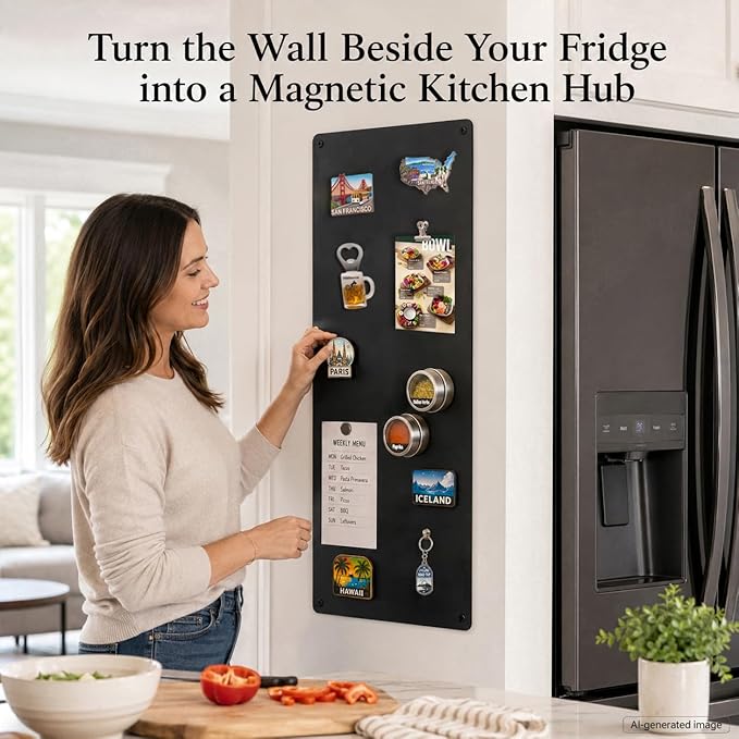 Travel Magnet Display Board: Non-Magnetic Fridge Wall Solution | 27.6"x 11.8" - Image 2