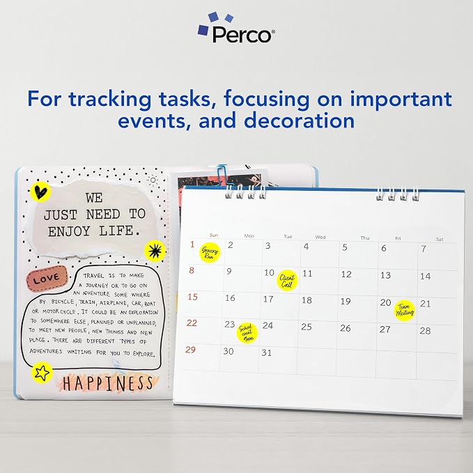 Perco Fluorescent Yellow 1-Inch Perforated Circle Dot Sticker Labels—10 Rolls - Image 3