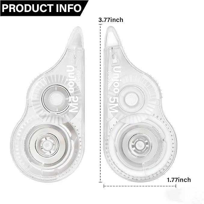 Unjoo White Correction Tape, For school, Office | Easy To Use Applicator for - Image 3