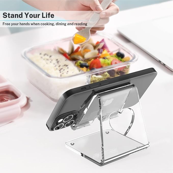 Crpich Acrylic Cell Phone Stand, Portable Phone Holder, Compatible - Image 2