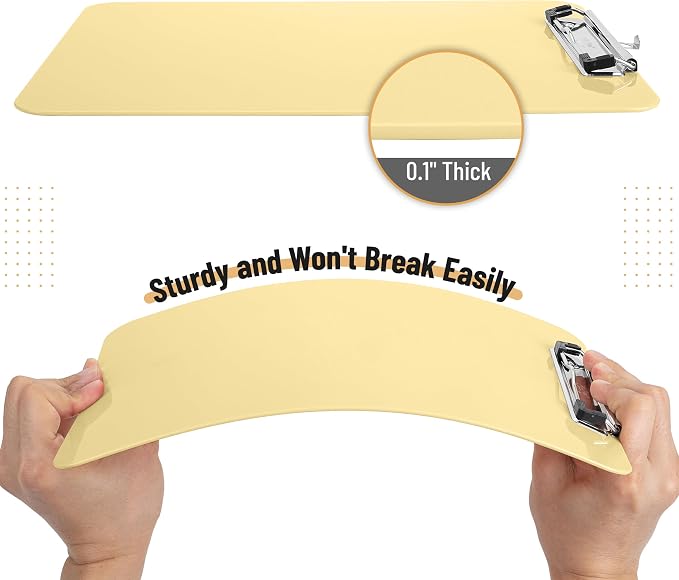 Mr. Pen- Plastic Clipboard, 12.5" x 9", 2 Pack | Buttercream Clipboard Plastic - Image 4