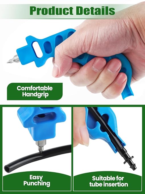 Kalolary Drip Irrigation Tubing Hole Punch Kit, 2-in-One Drip Irrigation Hole - Image 3