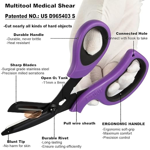 MEUUT 2 Pack Trauma Shears Bandage Scissors - Image 3