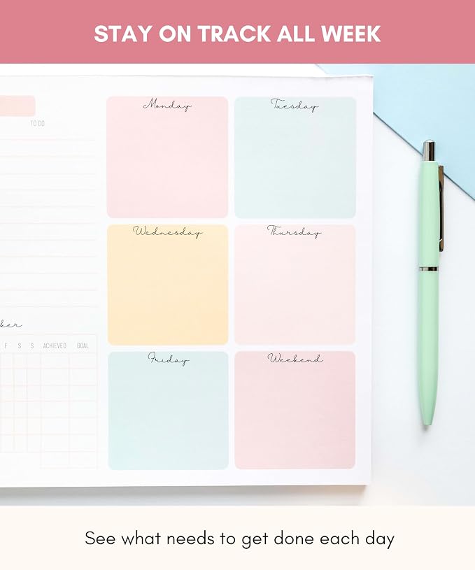 Lamare Weekly Planner Notepad – Premium Undated Weekly To Do List Notepad - Image 5