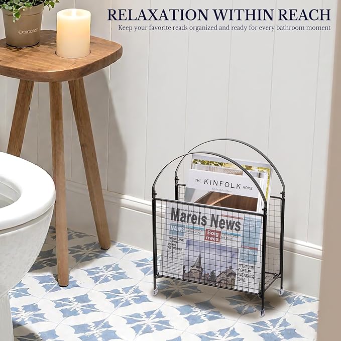 PUERSI Freestanding Magazine Holder – Modern Touch Handbag Design, Magazine - Image 2