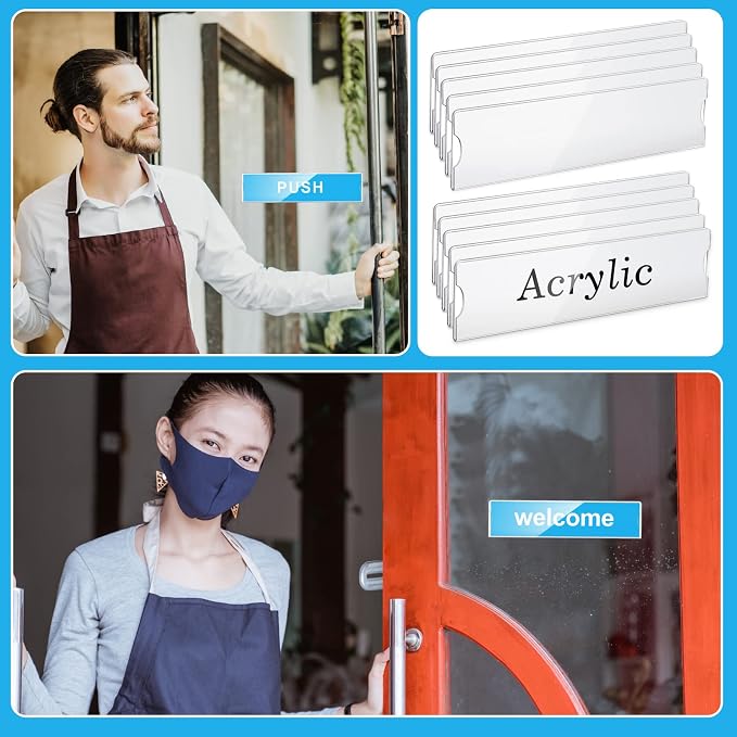 10 Sets Acrylic Name Plate Holder Clear Plastic Sign Frame - Image 5
