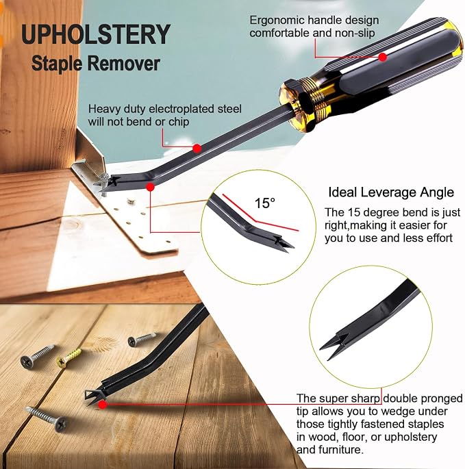 3Pcs Upholstery and Construction Staple Remover - Image 3