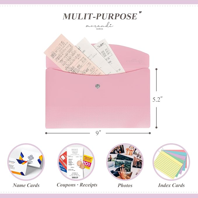 H4D Budget Envelopes for Cash System, Bill Bags, Small Plastic Receipt Holder - Image 2