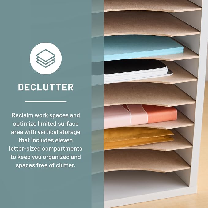Safco Vertical Literature Organizer, 11 Compartments, Office and Classroom - Image 3
