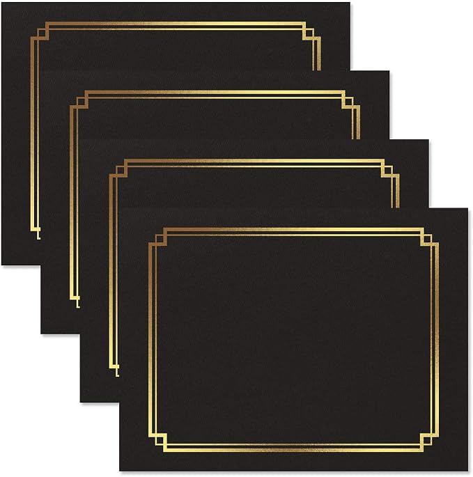 Classic Black & Gold Certificate Folders - Image 4
