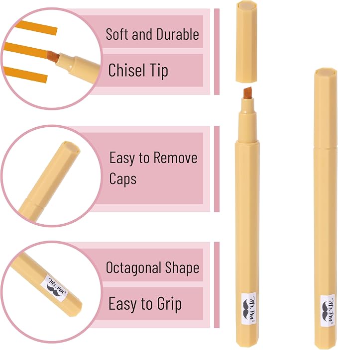 Mr. Pen- Aesthetic Highlighters No Bleed, 6 Pack, Chisel Tip | Cute Bible - Image 3