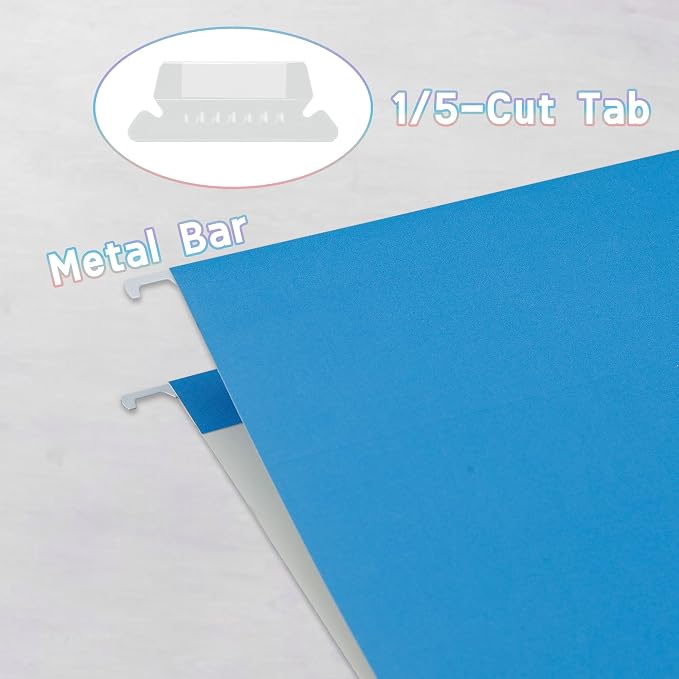 25 Packs File Folders Letter Size, Hanging File Folders, Hanging File Folders - Image 3