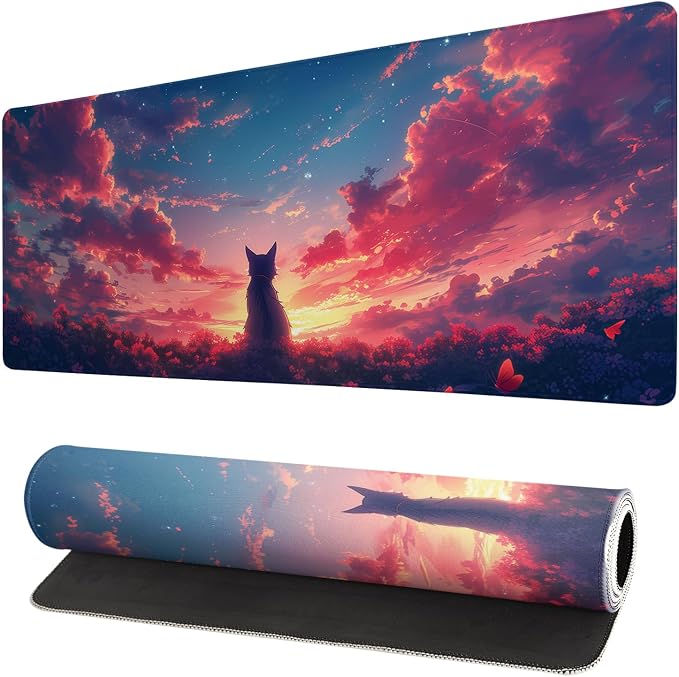 Gaming Mouse Pad Desk Pad, Extended Big Mouse Pad, 31.5x11.8 Inch Long Computer by Brecoy