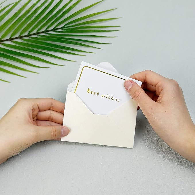 100 Pack Mini Pearl Ivory Envelopes, 4 x 2.75" Shimmer Gift Card Envelopes - Image 5