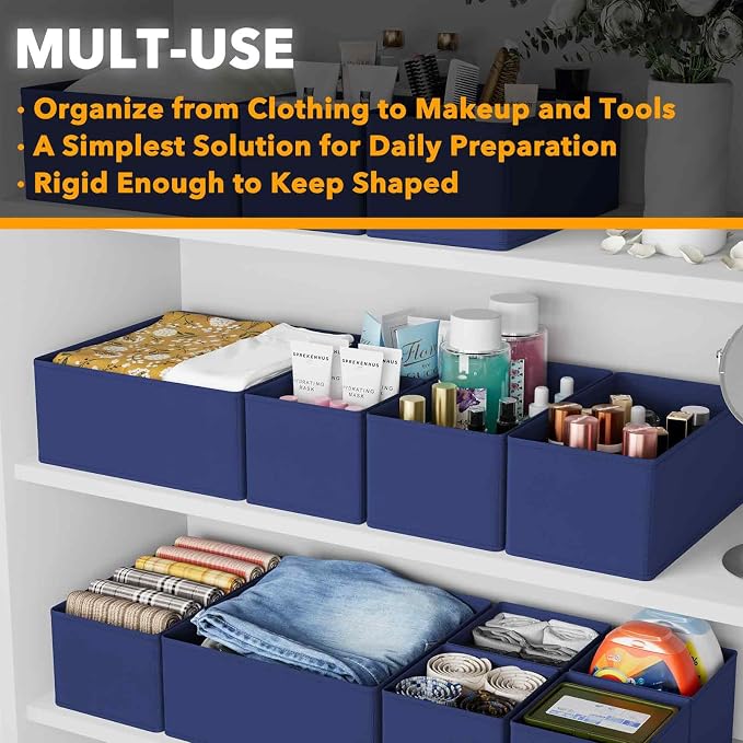 SpaceAid Drawer Organizer for Clothes, 12 Pack Dresser Drawer Organizer Bins - Image 4