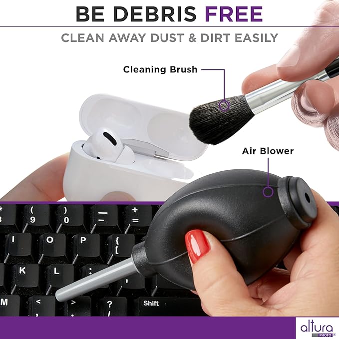 Laptop Computer Keyboard Cleaner - Screen Cleaning Kit All-in-One with Gel & Spray Solution for MacBook and Other Computers-DeskLoop Office