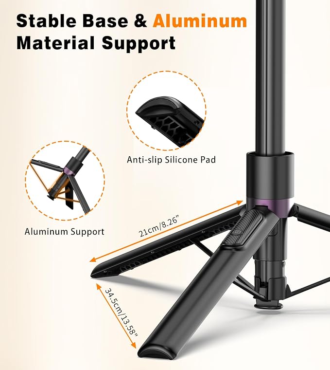 TONEOF 68" Magnetic Selfie Stick Tripod - Image 7
