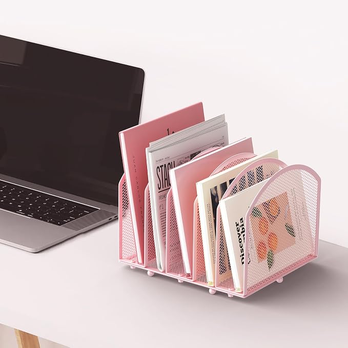 MINDEPOT Desk File Organizer 5 Sections Desktop Organizer File Sorter Office - Image 7