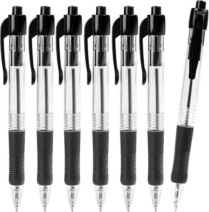100 Pack Ballpoint Pens Bulk, Retractable Black Pens Ballpoint Medium Point 1mm - Image 7
