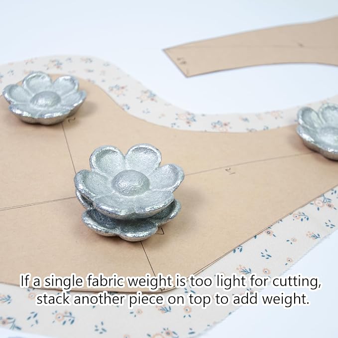 Pattern Weights 4Pcs Flower Shaped Iron Fabric Sewing Weight Paperweight - Image 4