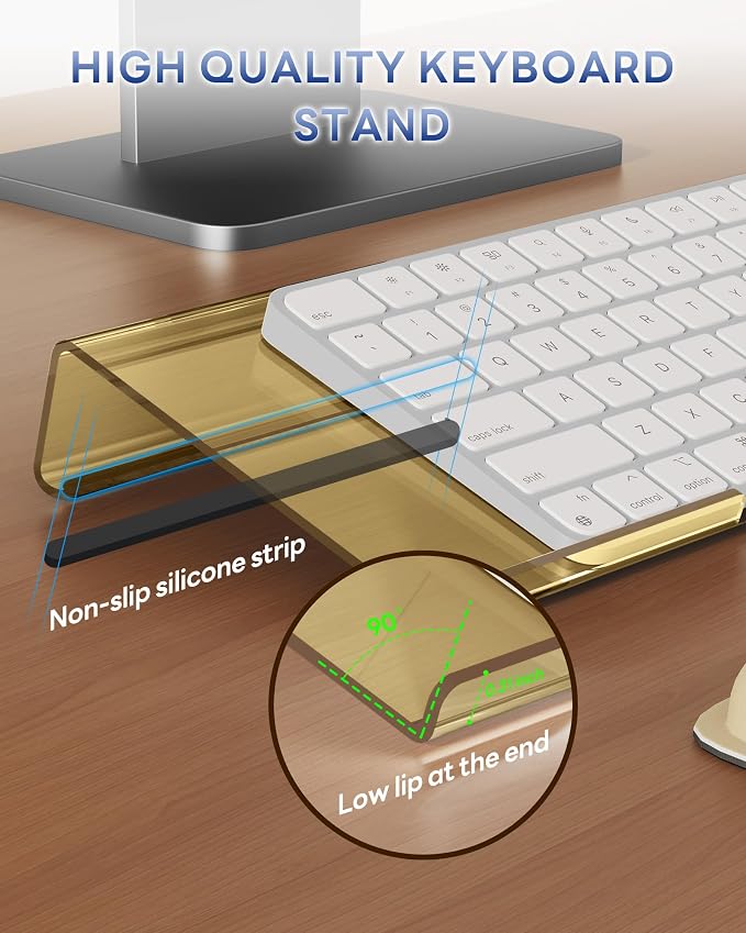 Laborio Computer Keyboard Wrist Rest, Keyboard Riser Stand - Image 5