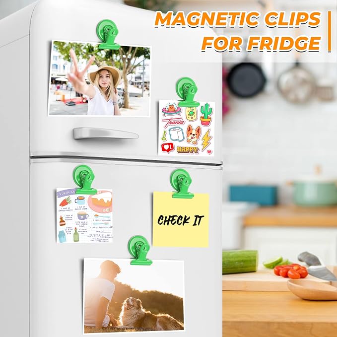 VNDUEEY 20 Pack Fridge Magnets Refrigerator Magnets, Strong Magnetic Clips - Image 2