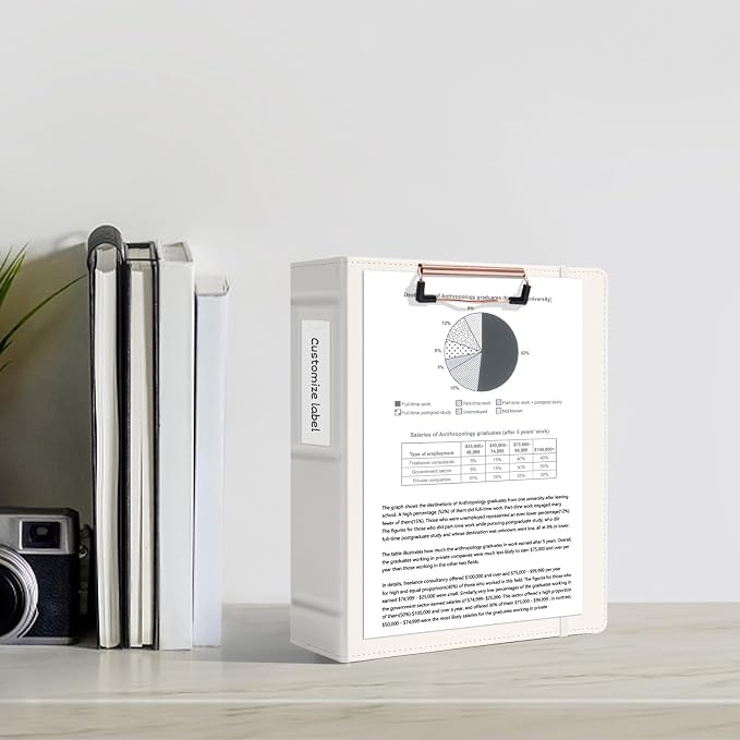 Ospelelf Mini Binder 3 Ring 2 Inch, Professional Clipboard Dividers - Image 2