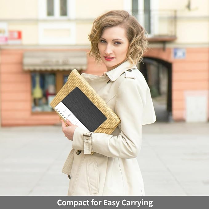 Spiral Notebook-6.10" x 8.19" College Ruled Journal with Inner Pockets and 160 Pages,PU Leather Cover Business Journal, Twin-Wire Binding Notebook Perfect for Office & Home School Supplies-DeskLoop Office