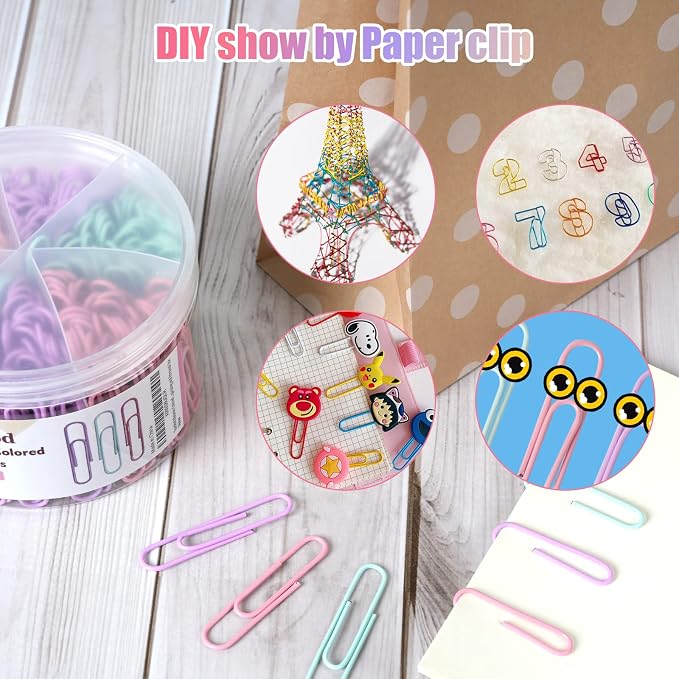 Macaron Colored Paper Clips, Large Paper Clip - Image 5