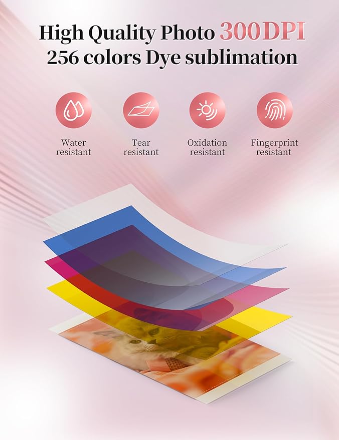 HPRT Photo Printer 4x6&Bluetooth Speaker,+20 Sheets and 1ribbon,Portable Instant Picture Printer for iPhone, Android, Thermal Dye-Sublimation, AR Video Printing,Wi-Fi Wireless Photo Printers-DeskLoop Office