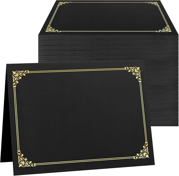 SUNEE Certificate Holders, Diploma Covers Gold Foil Border, by SUNEE